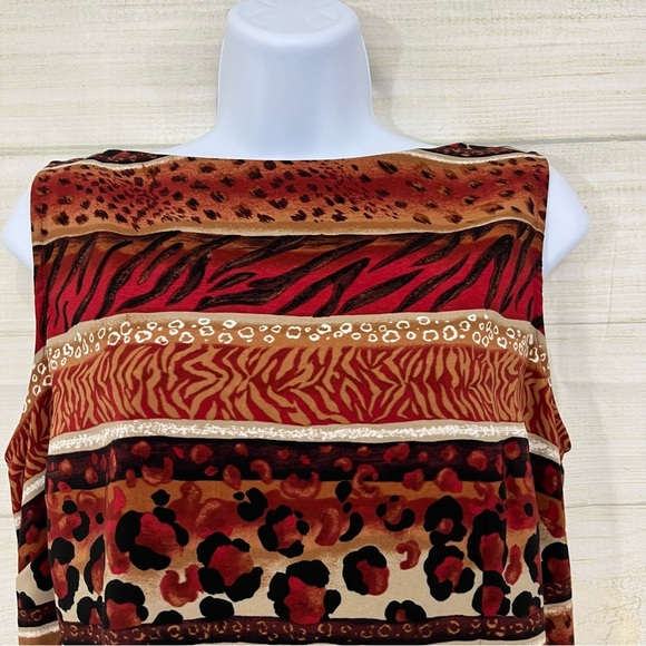 Kathie Lee Brown Animal Print Sleeveless Maxi Dress - Picture 2 of 10